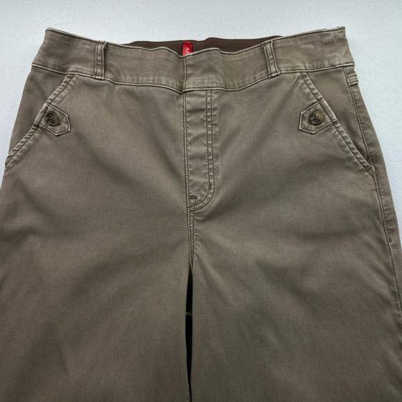 Spanx Stretch Twill Cropped Wide Leg Pant Womens Large Tan Shaping - Picture 3 of 11